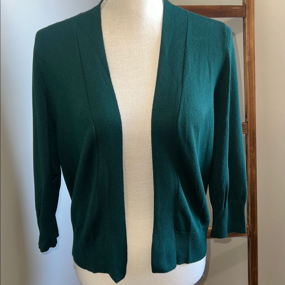 AAMILIFE Hunter Green Open Cardigan